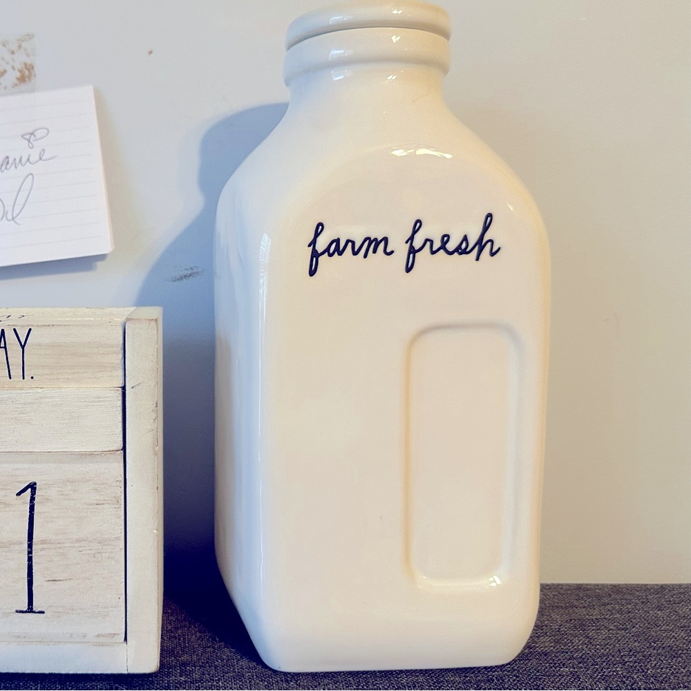 Rae Dunn Farm Fresh Milk Bottle